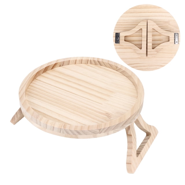 Clip Tray, Couch Tray, 9.8in Round Home Couch Sofa Armrest Clip Tray Table For Snack Coffee Tee Remote Control