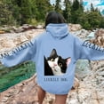 thumbnail image 2 of WEAIXIMIUNG Sweat à Capuche pour Femmes, Imprimé Chat et Chien, Décontracté, avec Cordon de Serrage, 2 of 5