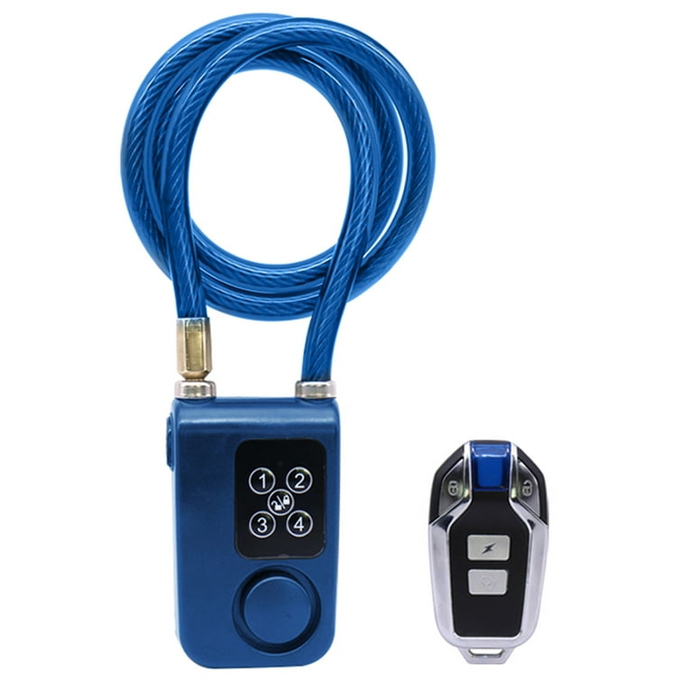 Electric Bike Cable Lock with Remote Control Keyless Bike Lock Sound Alarm Anti theft Stainless Steel Cable Cut proof Walmart
