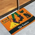 thumbnail image 5 of Halloween Doormat Non-Slip Rubber Doormat with Pumpkin, Witches, Cat, Spooky and Haunted House. Door Mat Outdoor and Indoor Use,15.7x23.6 in Rug with Rubber Backing (Orange 1), 5 of 7