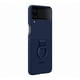 thumbnail image 3 of Funda para teléfono Samsung Galaxy Z Flip4 de silicona con anillo azul marino, 3 of 5