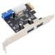 thumbnail image 2 of Tarjeta de expansión PCIE a USB 3.0 de 2 puertos, transferencia estable de alta velocidad, conector de 20 pines, tarjeta PCIe USB, 2 of 14