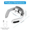 thumbnail image 2 of Moclever EMS Neck Massager with Heat, 4 Head Cordless Cervical Neck Massager with 6 Modes 20 Intensity Levels Remote Control, White, 2 of 17
