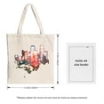 thumbnail image 3 of City Skyline Tote Bag - Vibrant Night Design with Illuminated Buildings in Red Blue & White - Perfect for Shopping & Travel, 3 of 4