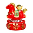 thumbnail image 1 of Adornos de figuras de caballos, regalos, artesanías únicas, decoración de Feng Shui estable, caballo de resina Oro rojo, 1 of 9
