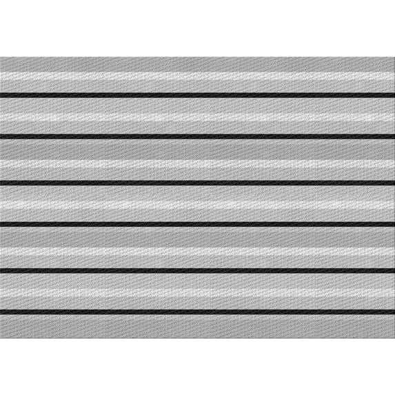 Ahgly Company Indoor Rectangle Patterned Gray Area Rugs, 7' x 10'