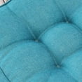 thumbnail image 4 of Xiao Hua Cojín cuadrado acolchado de lino sintético para silla, suave y sólido, cómodo para la oficina, el hogar o el coche, 50 x 50 cm, color azul pavo real., 4 of 5