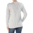 thumbnail image 2 of INC Womens Gray Lace Up Neck Long Sleeve V Neck Tunic Sweater  Size: S, 2 of 2