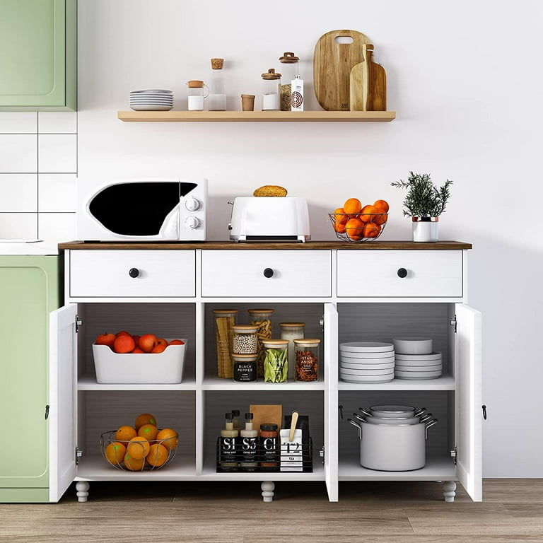 Kitchen storage on sale buffet with shelves