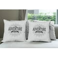 thumbnail image 6 of Ambesonne Adventure Throw Pillow Cover 4 Pack, Retro Vintage Words, 20", Black White, 6 of 7
