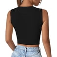 thumbnail image 6 of Ihhxva Women's Slim Fit Cropped Stretchable Crew Neck Twist Front Tank Top S-XL, 6 of 8