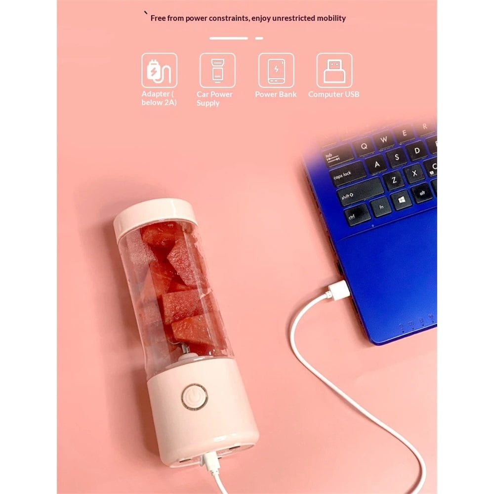 Portable Blender,USB Rechargeable Personal Mixer for Smoothie and Shakes, Mini Blender with Six Blades for Baby Food,Travel,Gym(pink,Only juicers are available)