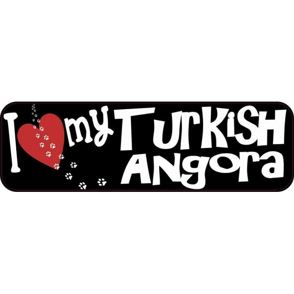 10in x 3in I Love My Turkish Angora Magnet Magnetic Pet Cat Truck Magnets