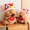 thumbnail image 6 of 11.81" Capybara Plush Toys (3Pcs) - Chinese Lion & Christmas - Cuddly Soft Huggable Stuffed Animals Toy, Birthday Chirstmas Graduation Back to School Gifts for Women Teens & Fans, 6 of 9