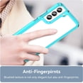 thumbnail image 3 of Case for Samsung Galaxy S23 Plus Phone Case Slim Dropproof [Defend from Drop/Scratch/Slip/Fingerprint] Clear Acrylic Hard Back Soft TPU Bumper Hybrid Phone Cover for Samsung S23 Plus-Crystal Blue, 3 of 16