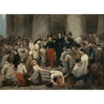 thumbnail image 3 of Alfred Johannot 18x14 Black Modern Framed Museum Art Print Titled - The Duke of Orleans Visiting the Patients of the Hotel-Dieu During the Cholera Epidemic in 1832 (1832), 3 of 5