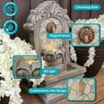 thumbnail image 3 of Sunnydaze Enchanting Estate Polyresin Outdoor Wall Water Fountain with Lights, 3 of 9