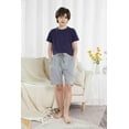 thumbnail image 3 of HiddenValor Boy's and Girl's Casual Soft Cotton Pajama Shorts, Grey Blue (2), 3 of 5