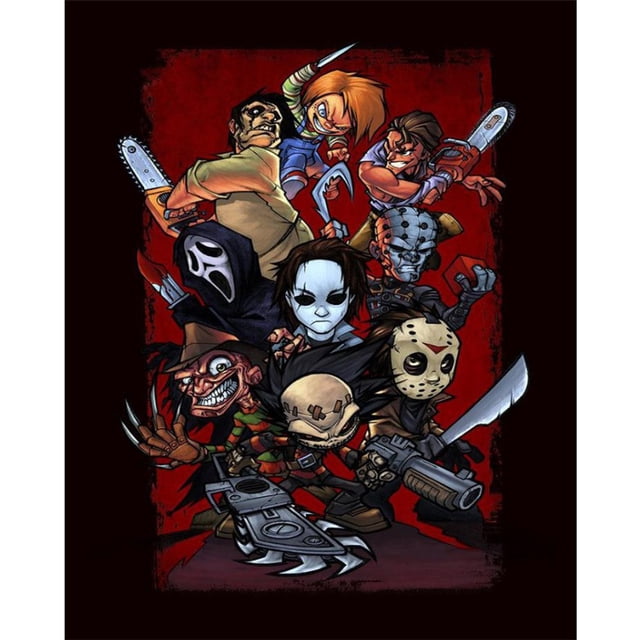 Cuadros Decorativos 3 hilos DIY completo bordado Terror muñecas impreso punto de cruz artesanía arte decoración JShteea Nuevos Originales