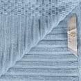 thumbnail image 3 of Cotton Highly Absorbent 12-Piece Solid and Checkered Border Towel Set, Slate Blue, by Superior, 3 of 7