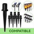 thumbnail image 3 of Paquete de 20 Estacas de Repuesto de Metal para Luces Solares Al Aire Libre, Reemplazo de Picos de Luces Solares para Caminos, Estacas de para Exteriores, 3 of 5