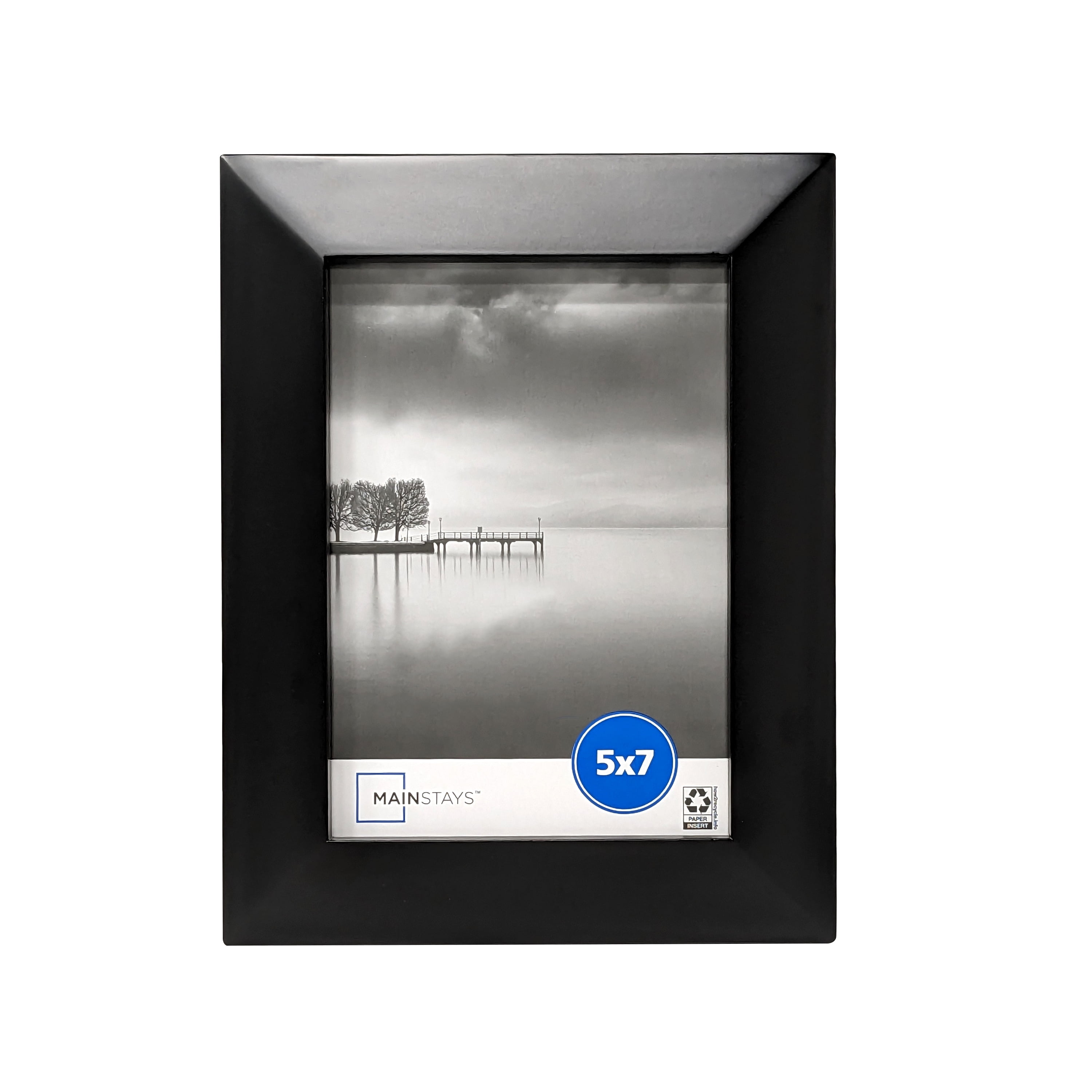Mainstays Wide Black 5" x 7" Frame, Set of 4