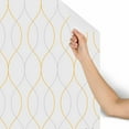 thumbnail image 3 of MuralsPrint Gray Geometric Removable Wallpaper - 10'ft H x 24''inch W, 3 of 4