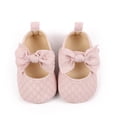 thumbnail image 4 of Tigivemen Baby Girl Shoes Infant Mary Jane Flats Princess Toddler Wedding Dress Shoes with Bow Pink Size 3, 4 of 9