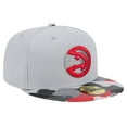 thumbnail image 3 of Men's New Era Gray Atlanta Hawks Active Color Camo Visor 59FIFTY Fitted Hat, 3 of 5