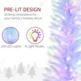 thumbnail image 7 of 7FT White Slim Pencil Artificial Christmas Tree, 500 Tips with 250 Colorful LEDs (8 Modes), Flame Retardant, Sturdy Base, Indoor Holiday Decor, 7 of 7