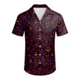 thumbnail image 4 of LIIPEE Halloween Graphic Shirt For Men Short Sleeve Turn Down Collar Button Up Shirts Male Comfortable Breathable Party Tops,XXXL, 4 of 4