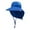 Blue, variant on WUXIAN Baby Girls Sun Hats Solid Sun Hat Adjustable Wide Brim Bucket Hats With Neck Flap For Kids Toddler Beach Sun Caps,Blue,One Size