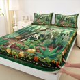 thumbnail image 3 of jejeloiu Funny Halloween Skeleton Tropical Cactus Colorful Rustic Flower Twin Sheet Set,Luxury Children Bedding,3-Piece, 3 of 7