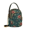thumbnail image 7 of FORMRS Crossbody Bag for Women Quilted Travel Shoulder Cell Phone Purse with Chain Strap Handbag, Floral Christmas, 7 of 7