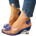 thumbnail image 4 of Zapatos informales con punta abierta para mujer, sandalias cómodas con plataforma y diamantes de imitación, zapatos Wmkox8yii  sa3666, 4 of 7