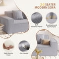 thumbnail image 6 of Homefun 75" Teddy velvet Loveseat Sofa,2-Seater Memory Foam Couch with 2 Pillow,No Assembly and Pet Friendly, 6 of 7