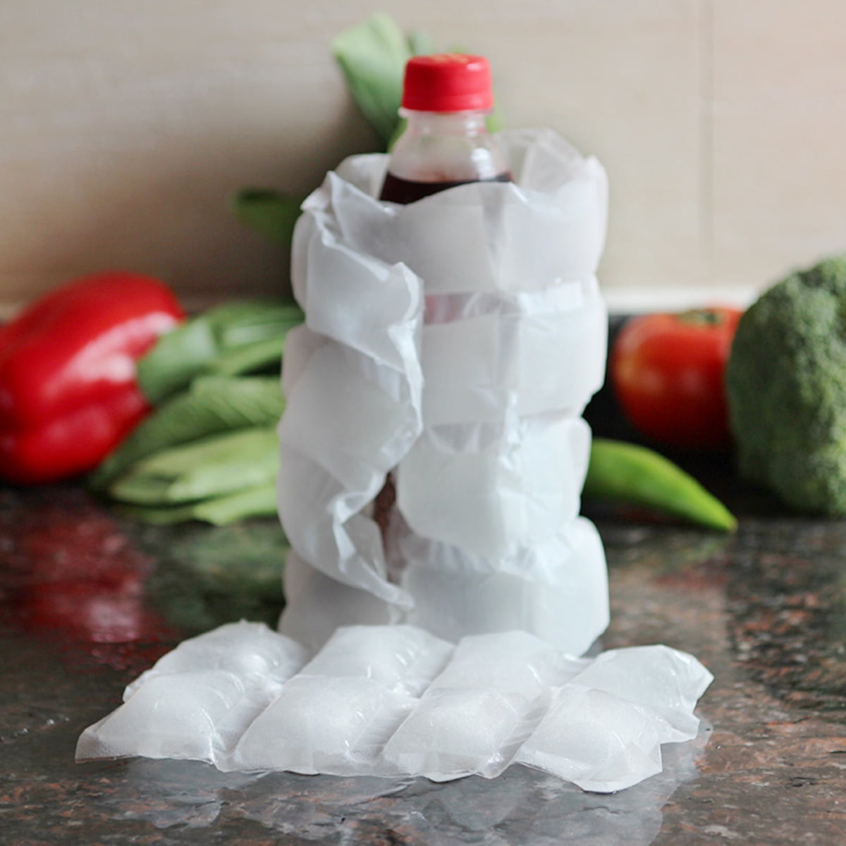5-Pack Reusable Flat Dry Ice Sheet, Hydratable Cryosheet 9.5"W x 16"L - 24 Cells Per Sheet.