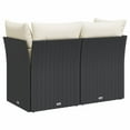 thumbnail image 5 of vidaXL Garden Sofa Black PE Rattan 2-seater Removable Covers, 5 of 6