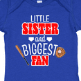 thumbnail image 4 of Inktastic Little Sister and Biggest Fan Baseball Glove and Bat Girls Baby Bodysuit, 4 of 5