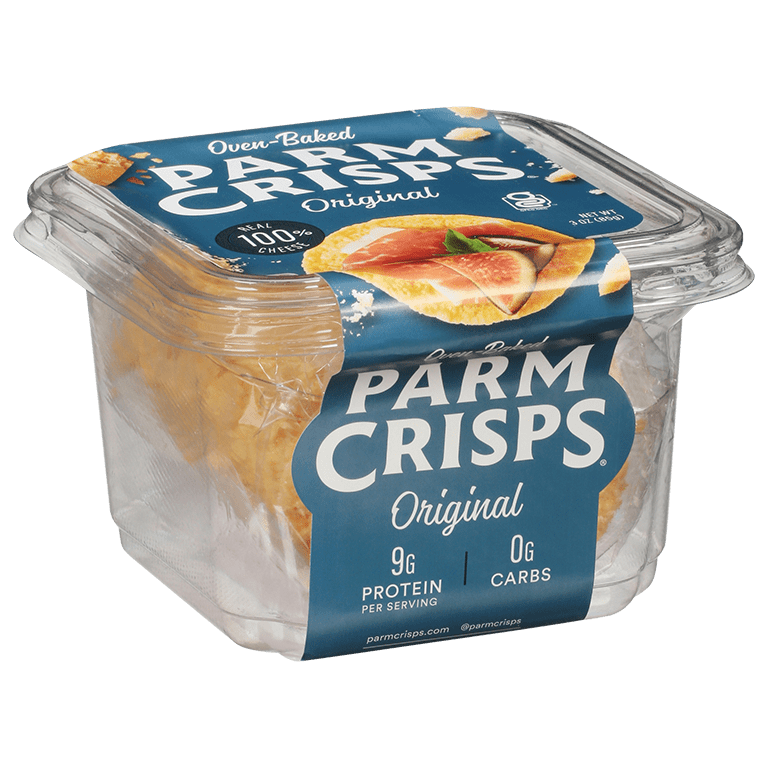 ParmCrisps Original Real Cheese OvenBaked Parm Crisp Snack, 3 oz. Tub