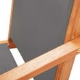 thumbnail image 2 of vidaXL Patio Chair with Footrest Gray Solid Wood Eucalyptus and Textilene, 2 of 6