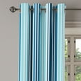 thumbnail image 2 of Ambesonne Nautical Grommet Curtain, Striped Pastel Toned, 50" x 108", Sky and Dark Blue, 2 of 6