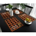 thumbnail image 3 of Placemats Set of 4 Washable,Halloween Orange Pumpkin Placemat for Dining Table Decorations, Heat-Proof Table Mats for Kitchen Dinner Banquet Fall Buffalo Check, 3 of 6