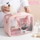 thumbnail image 2 of Neceser de viaje para mujer, bolsa portátil de PVC impermeable con cremallera transparente, estuche de maquillaje, Kit de lavado femenino, 2 of 4