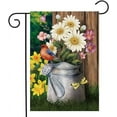thumbnail image 2 of Spring Jubilee Floral Garden Flag Watering Can Birds 18" x 12.5", 2 of 10