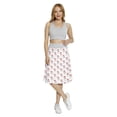 thumbnail image 2 of Women's Christmas Portraits of Santa Claus A-line Printed Skirt Casual Wear, XL, Vermilion Peach White, by Ambesonne, 2 of 6