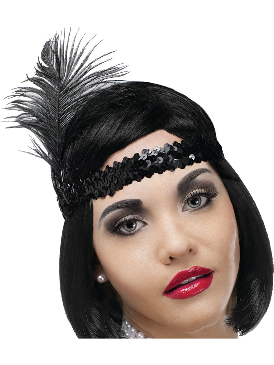 Black & White Roaring 20's Feather Tiara Sold Individually Style is Random 