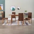 thumbnail image 1 of vidaXL Chaises de Salle à Manger 4 Pcs Cuir Suédé Synthétique Marron, 1 of 5