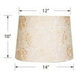 thumbnail image 3 of Simplee Adesso Rose Embroidery White Fabric Uno Lamp Shade, 10"H x 14"D, Classic, Adult Use, Dorm Room, 3 of 8
