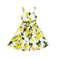 thumbnail image 2 of Girls Dress Sleeveless Fruit Yellow Lemon Green Leave 10, 2 of 4